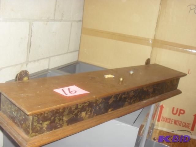 Wall Shelf.. 38 x 8 x 5in Nice Wood with Marb...