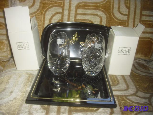 CACHET Vase, Mikasa.. Garden Trellis Vase, Mi...