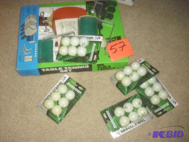Ping Pong set and large lot of Ping Pong ball...