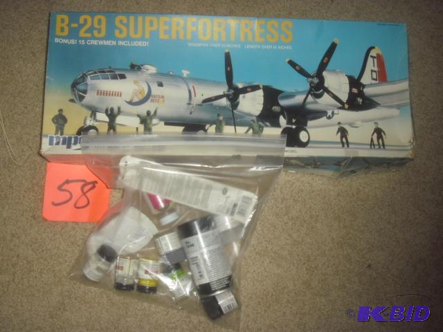B 29 Super fortress Model and paints...