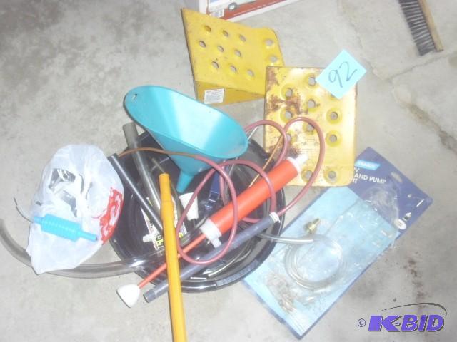 Oil pan, wrench, Wheel Chocks, other CAR item...