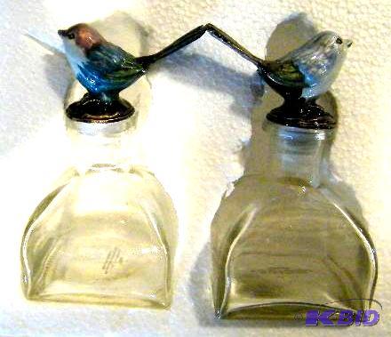 Decorative Glass Jars with Bird stoppers -New...