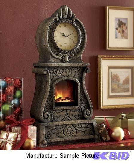 Fireplace Clock - This unique piece mimics a ...