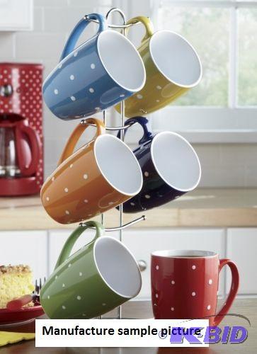 Set of 6 Assorted Polka Dot Mugs -Set of 6 As...