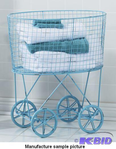 Vintage Rolling Basket - Sage Green -&nbspHe...
