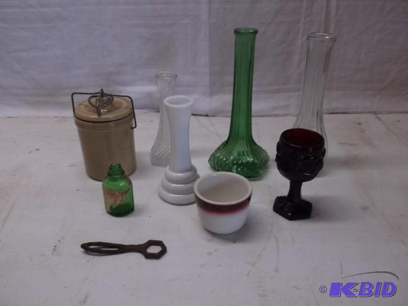 Lot of glassware including Ruby Red Avon,old ...