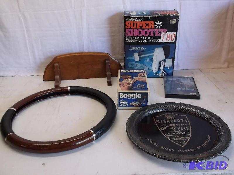Nice lot including cookie maker,steering whee...