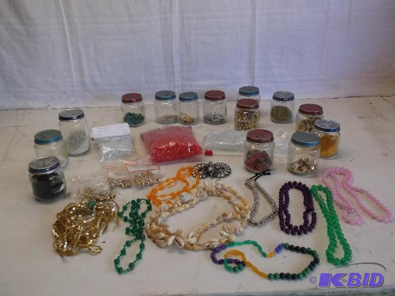 Large lot of crafting supplies &amp beaded n...