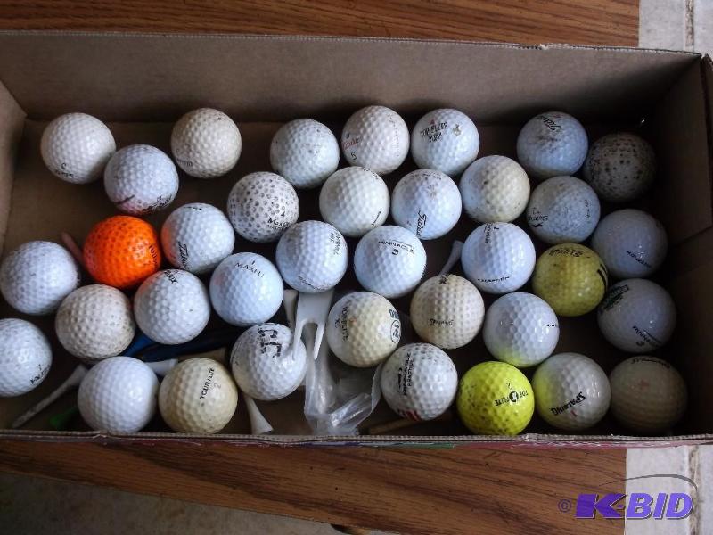 Flat full of golf balls &amp some tees....