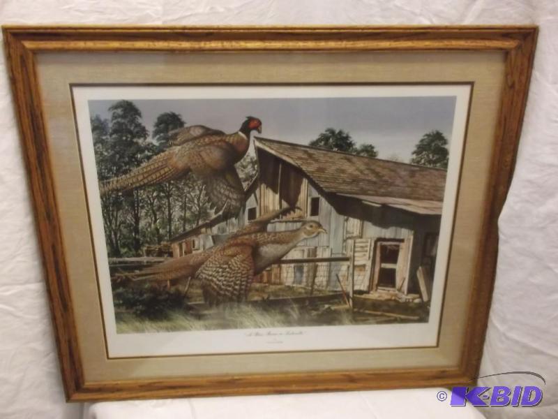 Large beautiful print A Blue Barn in Lakevill...