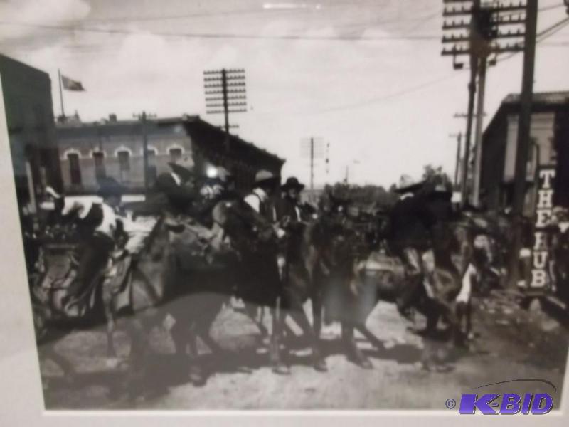 Vintage picture of gentleman riding horses in...