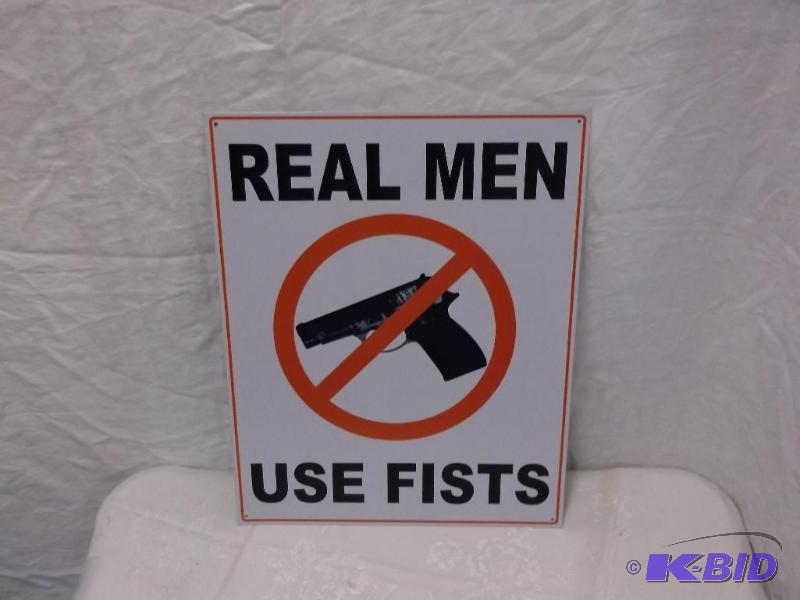Real Men Use First metal sign measuring 12&qu...