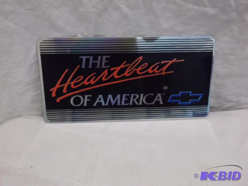 The Heatbeat Of America metal License plate g...