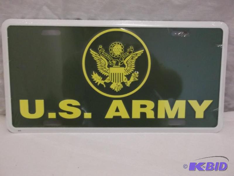 U.S. ARMY embossed metal License plate sign g...