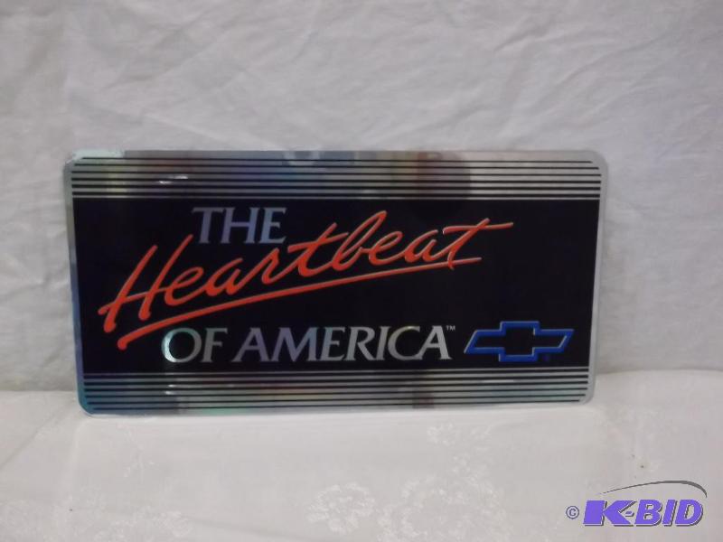 The Heatbeat Of America metal license plate s...
