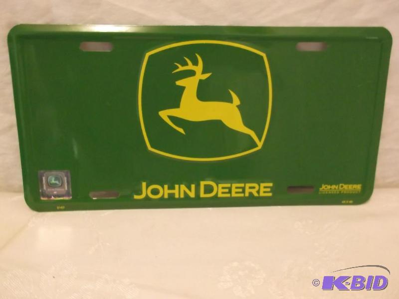 JOHN DEERE embossed metal license plate sign ...