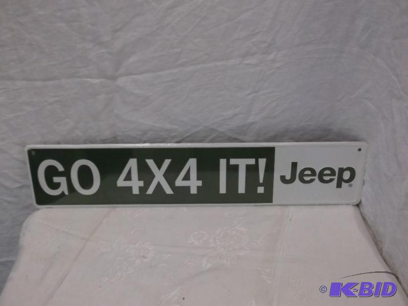 JEEP GO 4X4 IT embossed metal street sign mea...