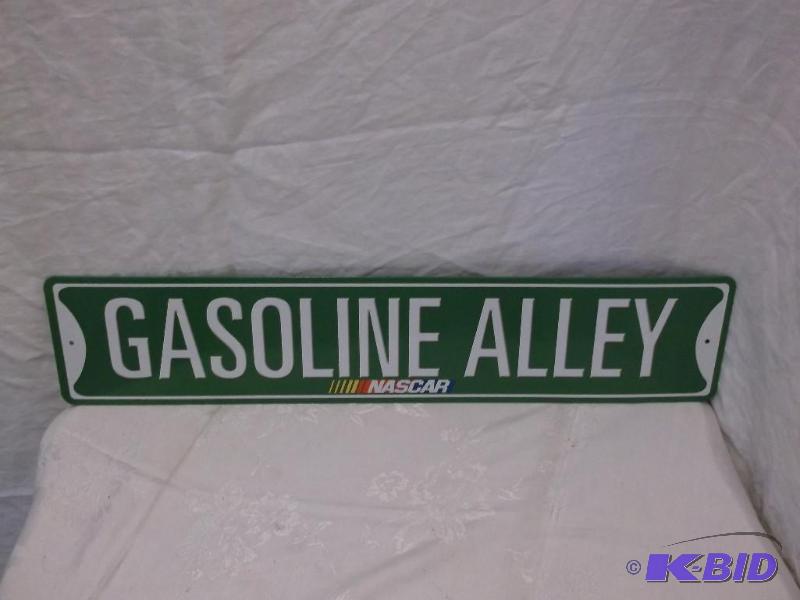 Nacecar GASOLINE ALLEY metal sign measuring 2...