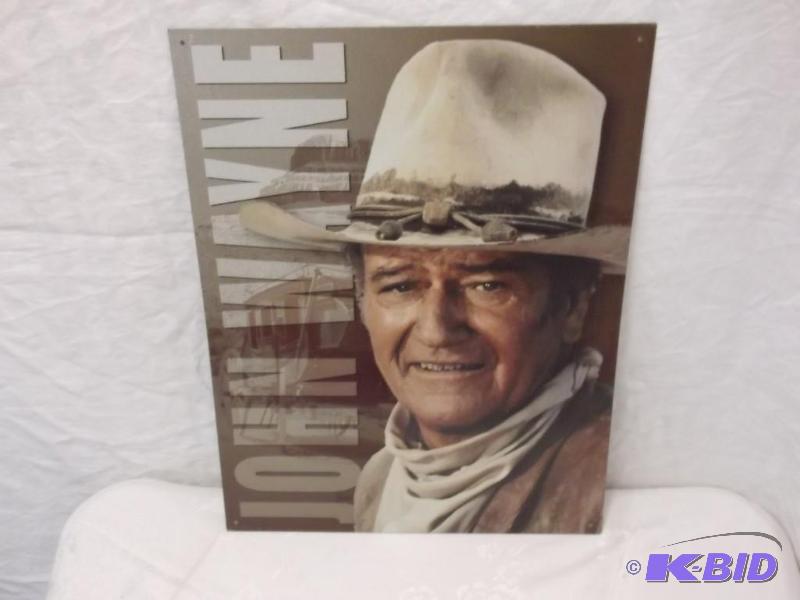 John Wayne metal sign measuring 12 12&quot ...