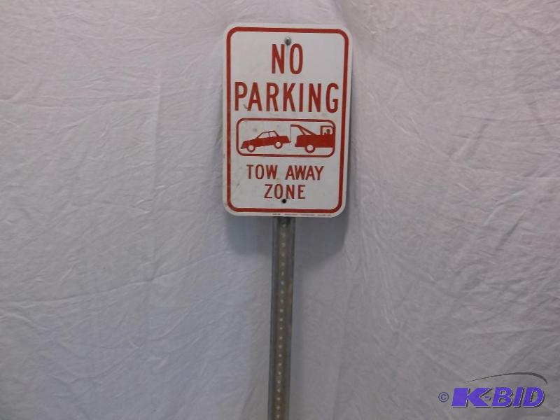 Heavy gage metal NO PARKING TOW AWAY ZONE sig...