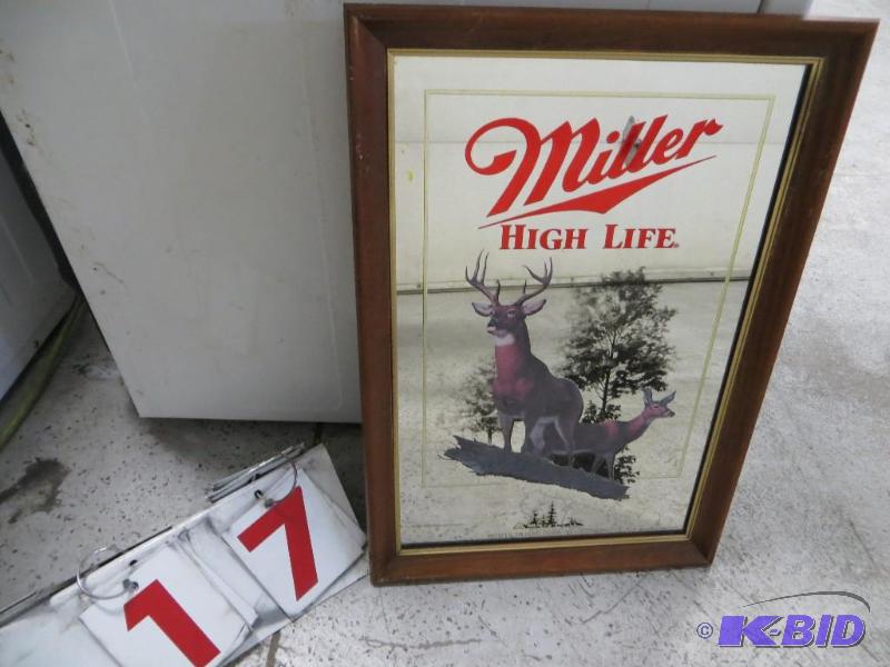 lot 17 image: Miller High Life White Tailed Deer Wisconsin....