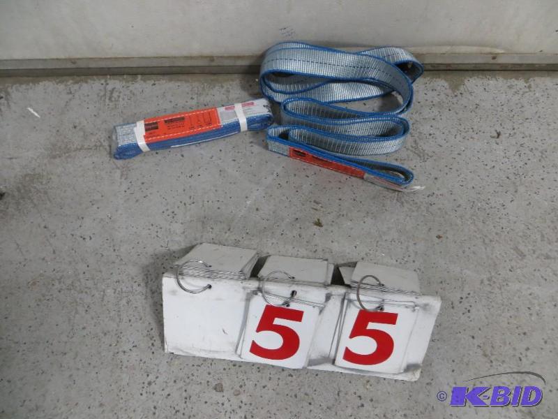lot 55 image: lot of 2- 4 ft Lift Straps...