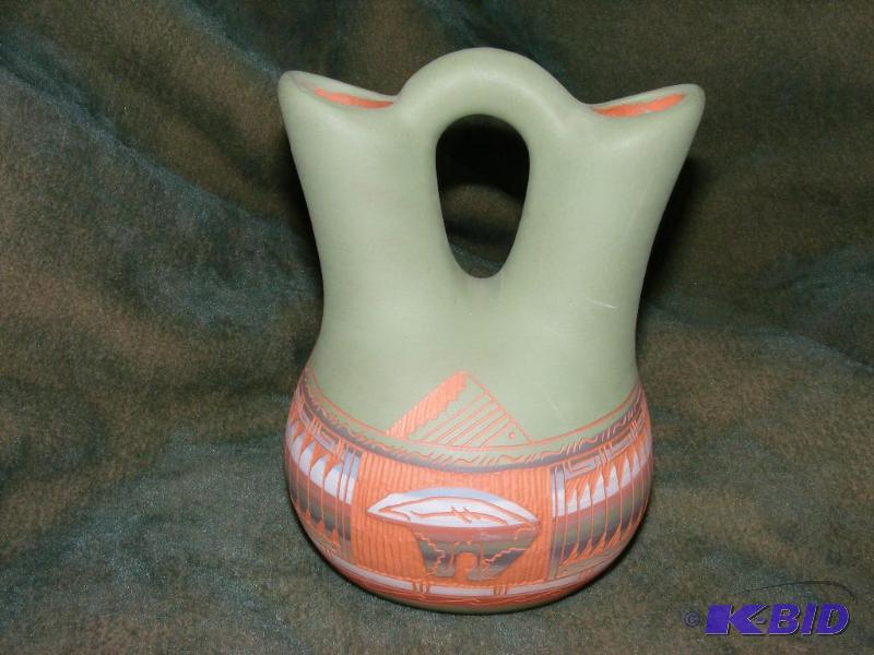 Navajo Wedding Vase signed Earnest Watchman N...