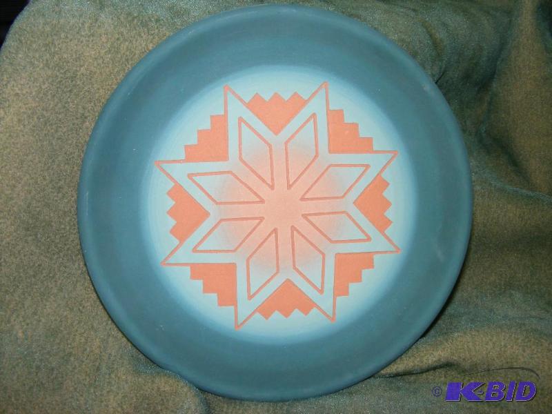 Navajo Ceramic Plate Signed High Elk Jemx App...