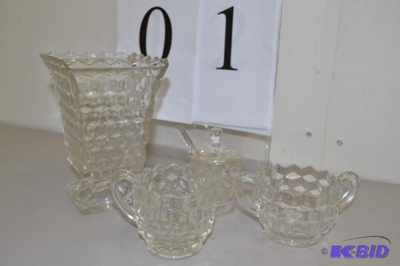 lot 1 image: Fostoria glassware American pattern