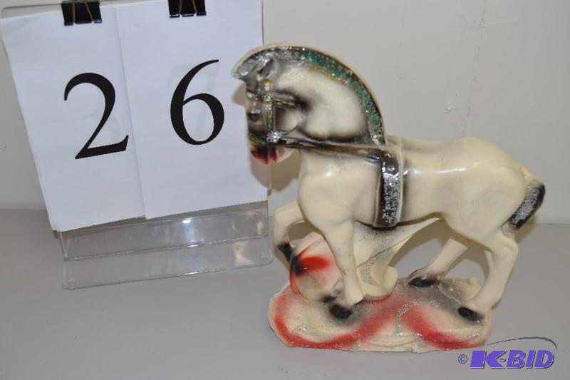 lot 26 image: Chalkware Horse