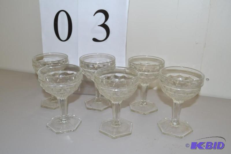 lot 3 image: Fostoria glassware American pattern