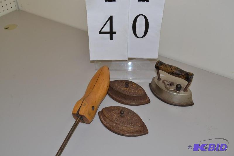lot 40 image: Sad irons