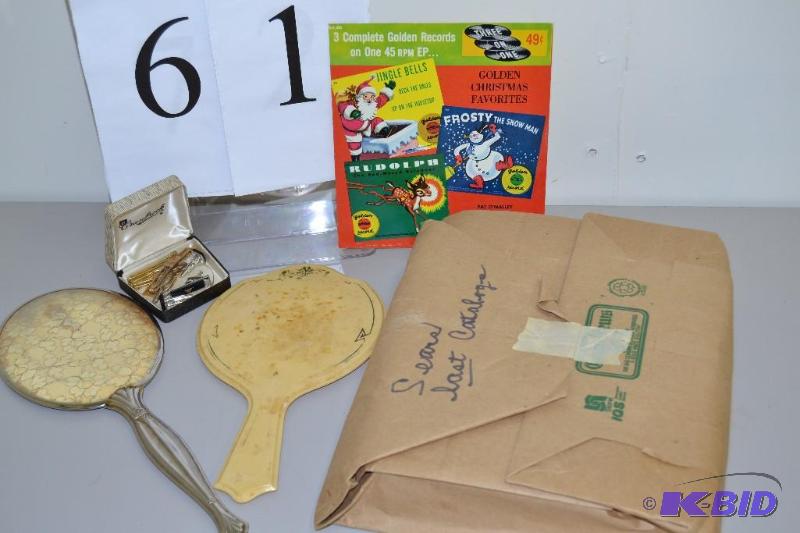 lot 61 image: Mirrors, cuff links and tie clips