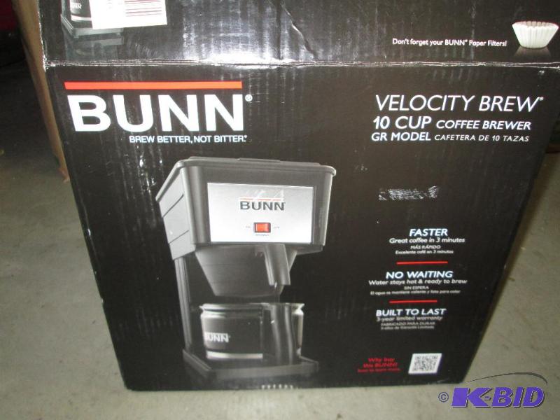 lot 107 image: BUNN velocity brew 10 cup coffee brewer, GR m...