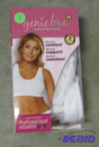 lot 114 image: genie bra, white, size 1X...