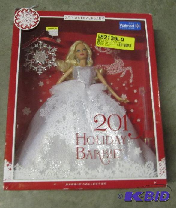 lot 116 image: 25th anniversary 2013 Holiday Barbie Doll...