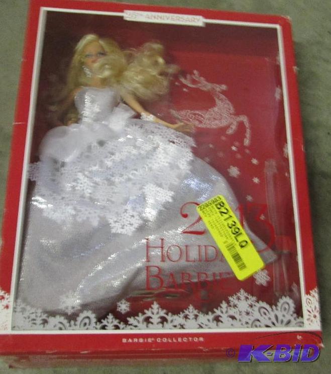 lot 119 image: 25th anniversary 2013 Holiday Barbie Doll...