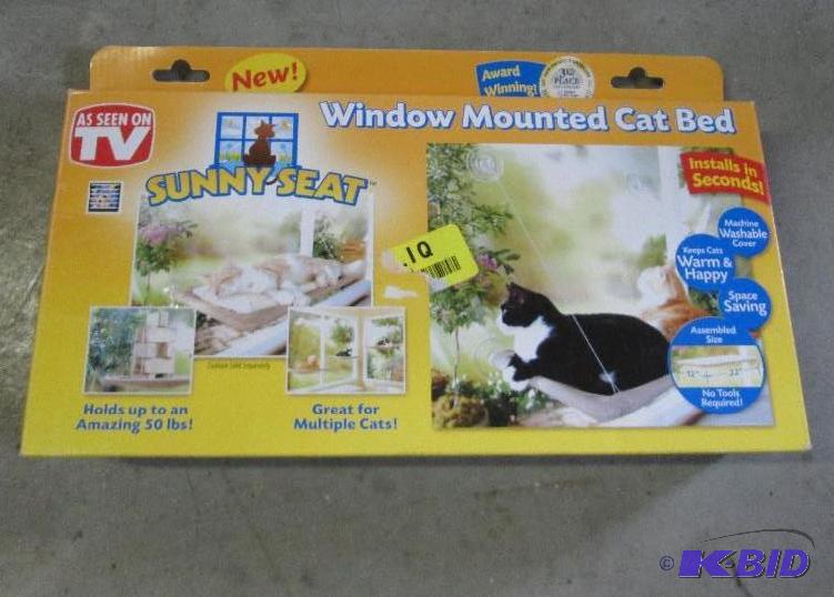lot 123 image: window mounted cat bed, holds up to 50 pounds...