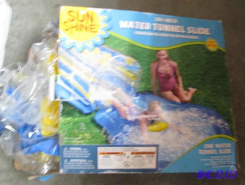 lot 168 image: 134in water tunnel slide not tested to hold a...