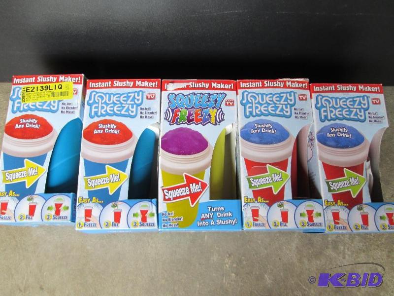 lot 24 image: Lot of 5 squeezy freezy slushy makers...