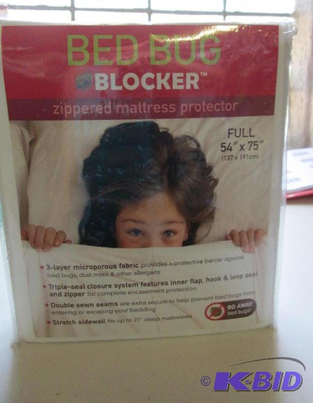 lot 44 image: Full size bed bug blocker...