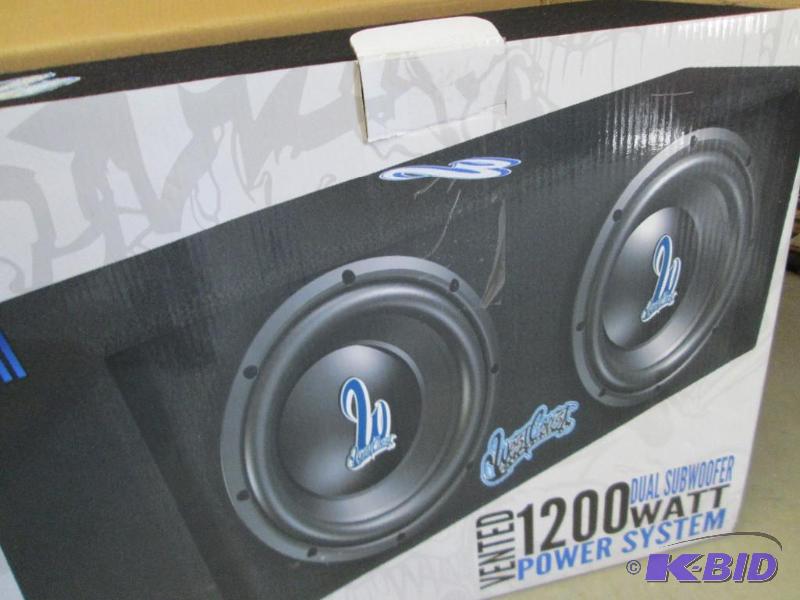 lot 48 image: West Coast Customs 1200 watt dual sub woofer ...