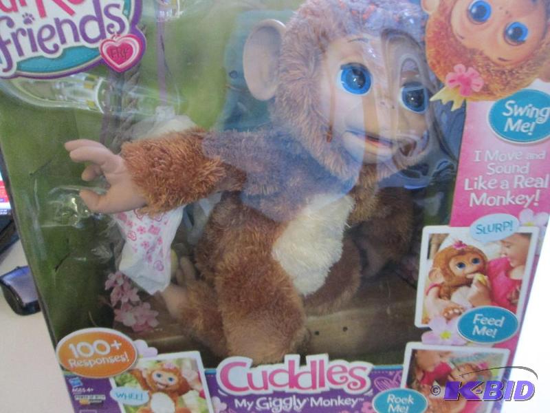 lot 51 image: Fur real friends monkey cuddles, not tested...