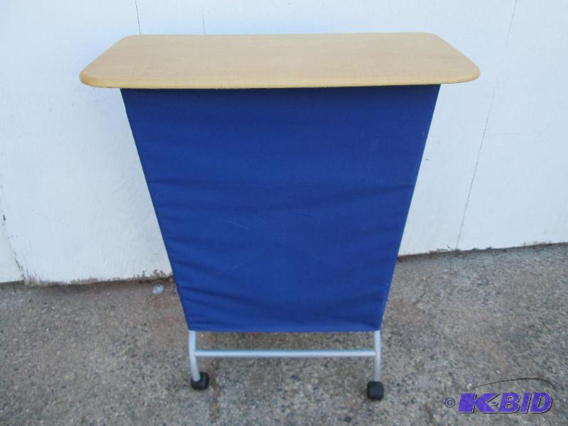 lot 90 image: BBQ grilling condiment and supply stand, clot...