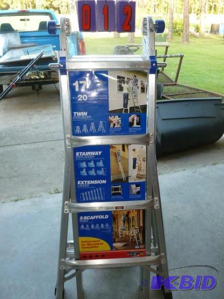 lot 12 image: Werner 17 20 position multi function ladder....