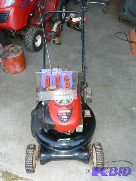 lot 6 image: Craftsman lawn mower. 6.75 hp. 21" cut. ...