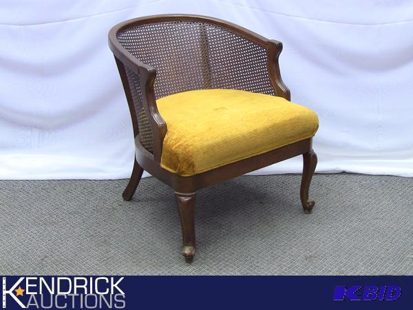 lot 3 image: Vintage Wood Cane Back Chair