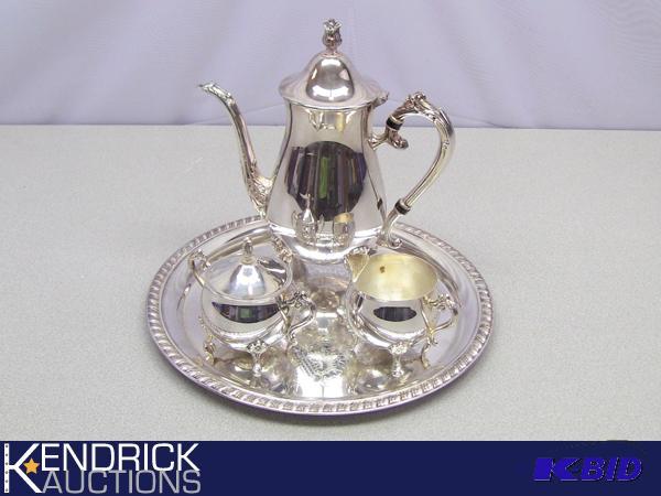 lot 32 image: Vintage Leonard Ornate Silver Plated Tea Set
