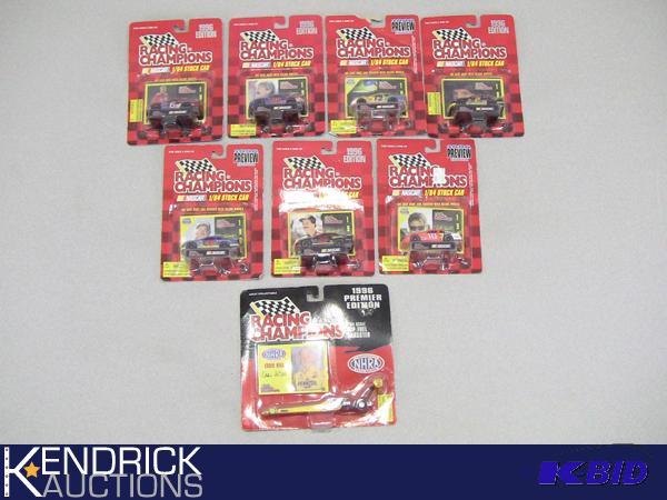 lot 64 image: 8 New in Package 1996 Racing Champions NASCAR Race Die Cast Cars
