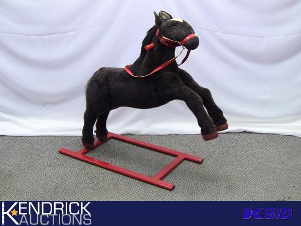 lot 7 image: Vintage Mint Condition Avanti Hand Made Plush Rocking Horse Riding